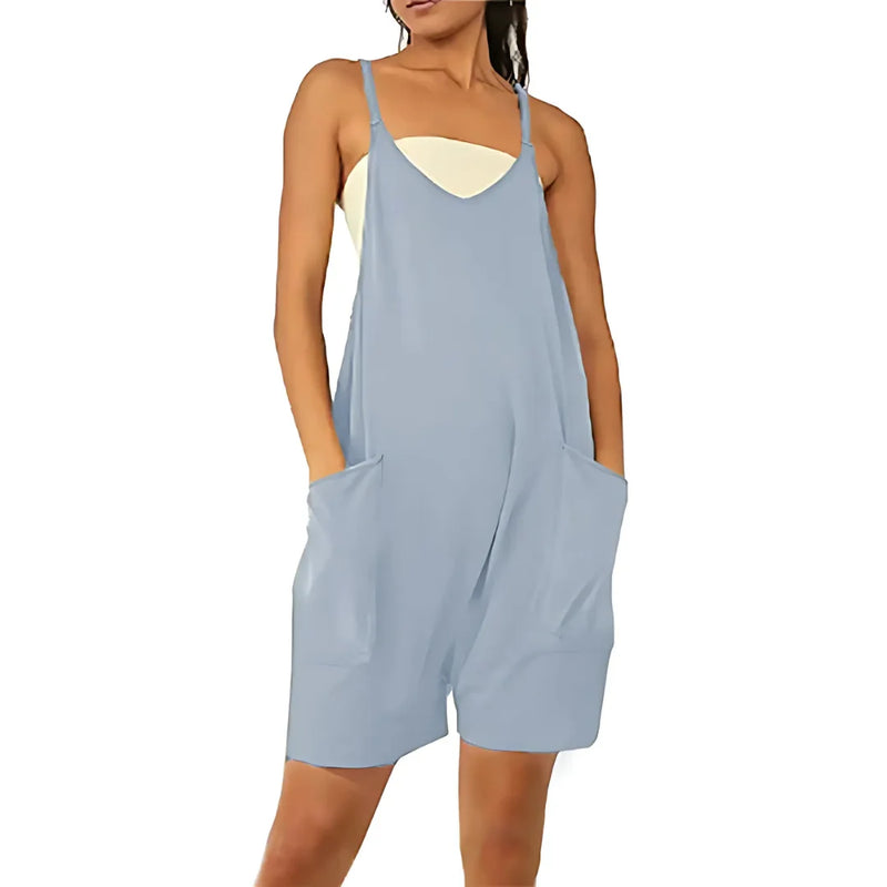 Weitbeiniger Jumpsuit mit Taschen