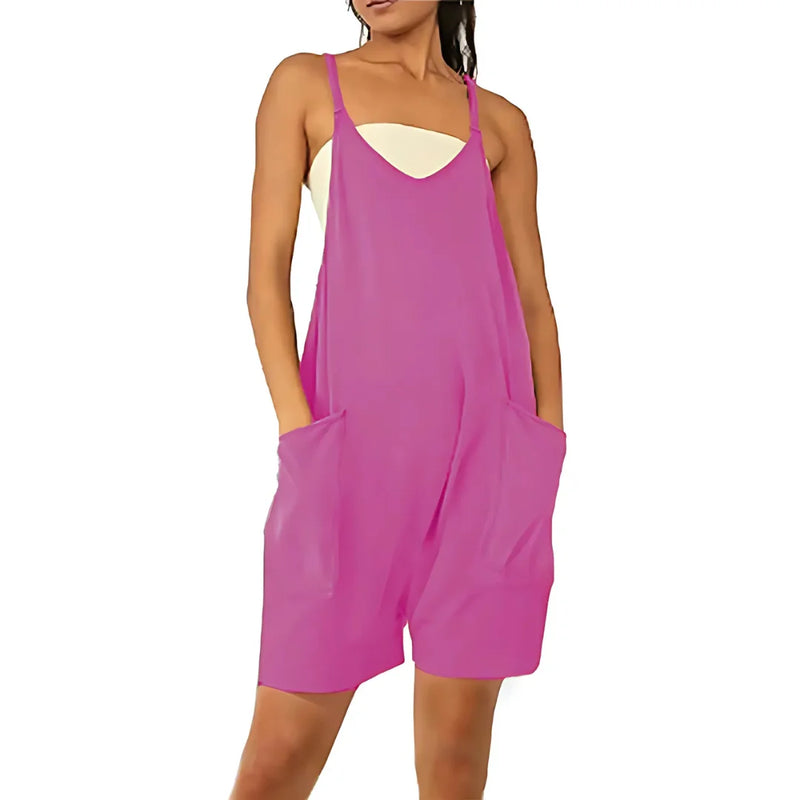 Weitbeiniger Jumpsuit mit Taschen