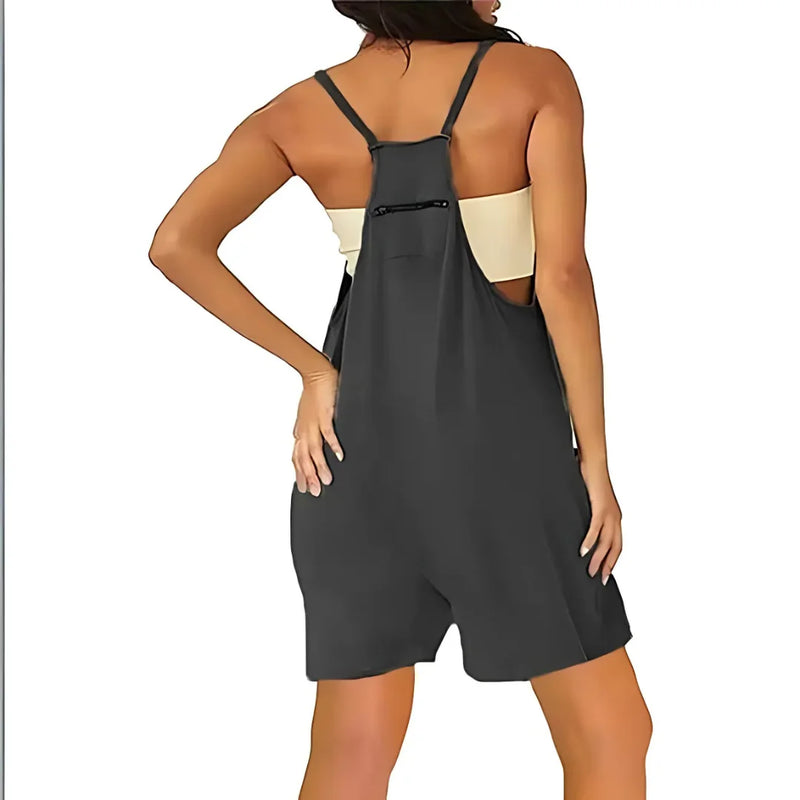 Weitbeiniger Jumpsuit mit Taschen