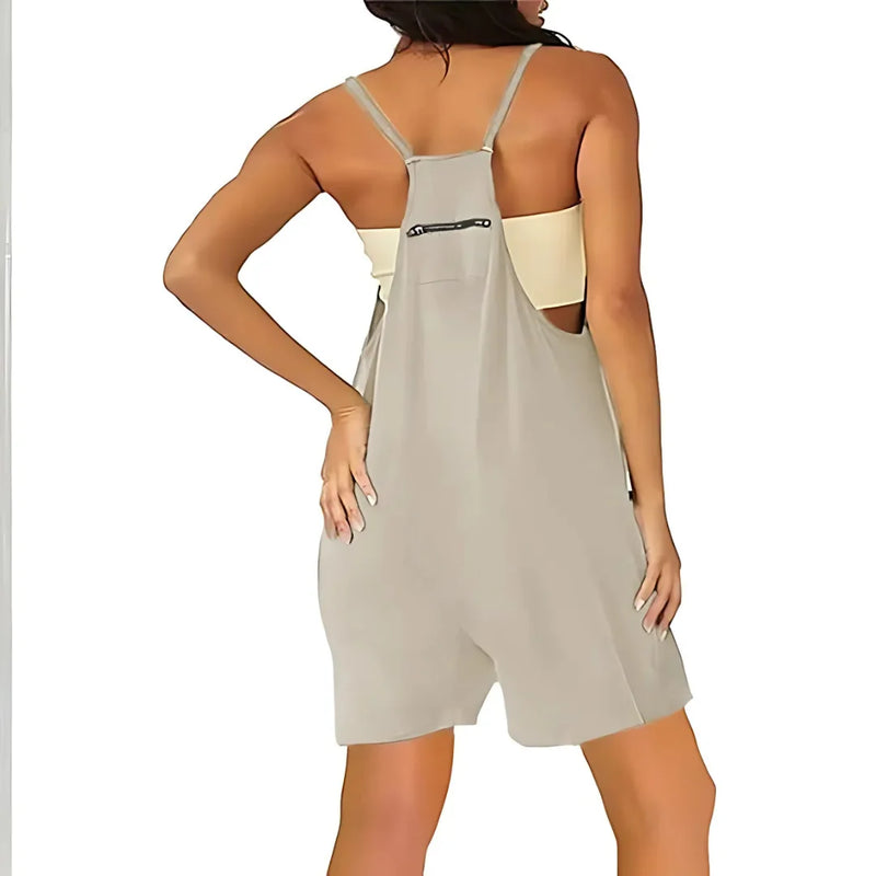 Weitbeiniger Jumpsuit mit Taschen