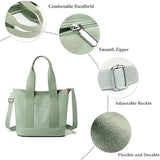 Wasserabweisende Canvas-Handtasche mit geflochtenem Riemen