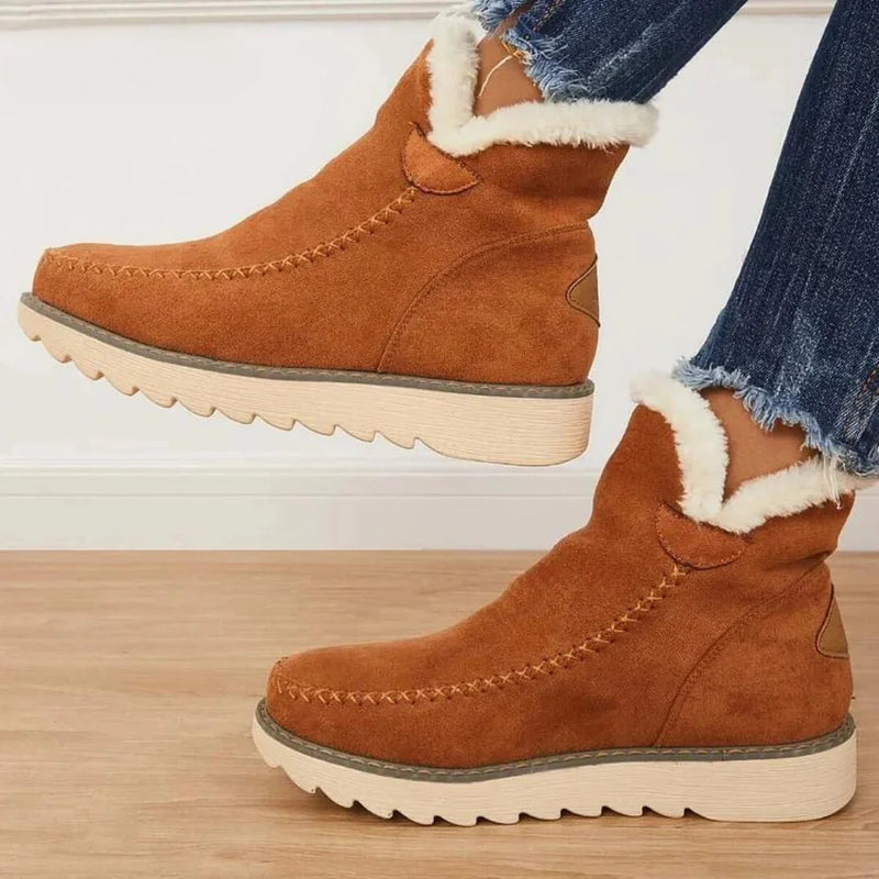 Damen Kuschelige Winterstiefel mit Fellfutter