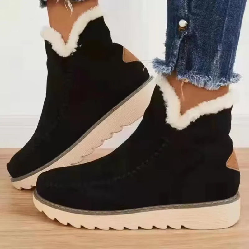 Damen Kuschelige Winterstiefel mit Fellfutter