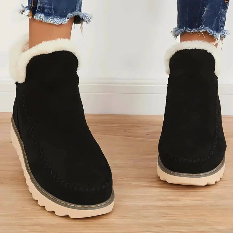 Damen Kuschelige Winterstiefel mit Fellfutter