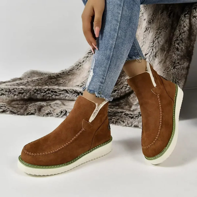 Damen Kuschelige Winterstiefel mit Fellfutter