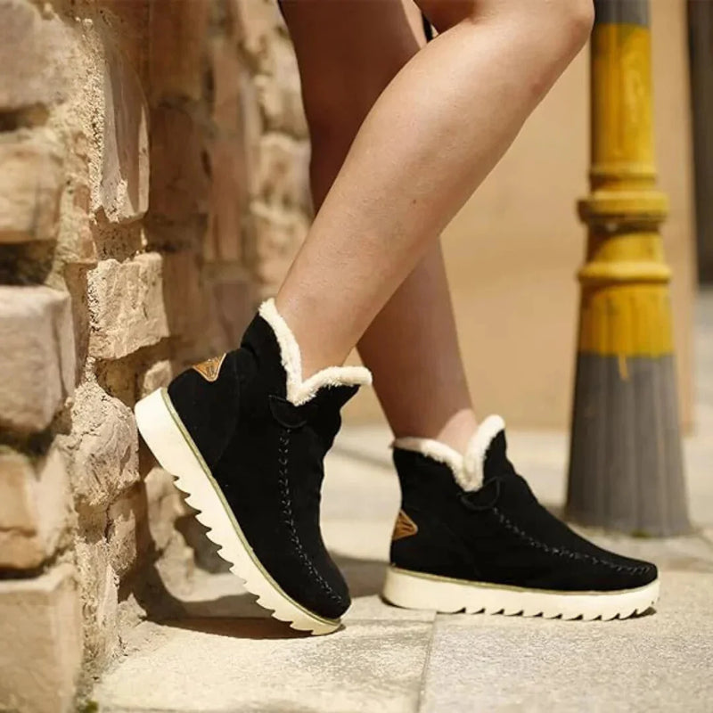 Damen Kuschelige Winterstiefel mit Fellfutter