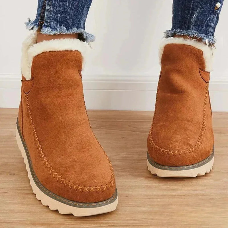 Damen Kuschelige Winterstiefel mit Fellfutter