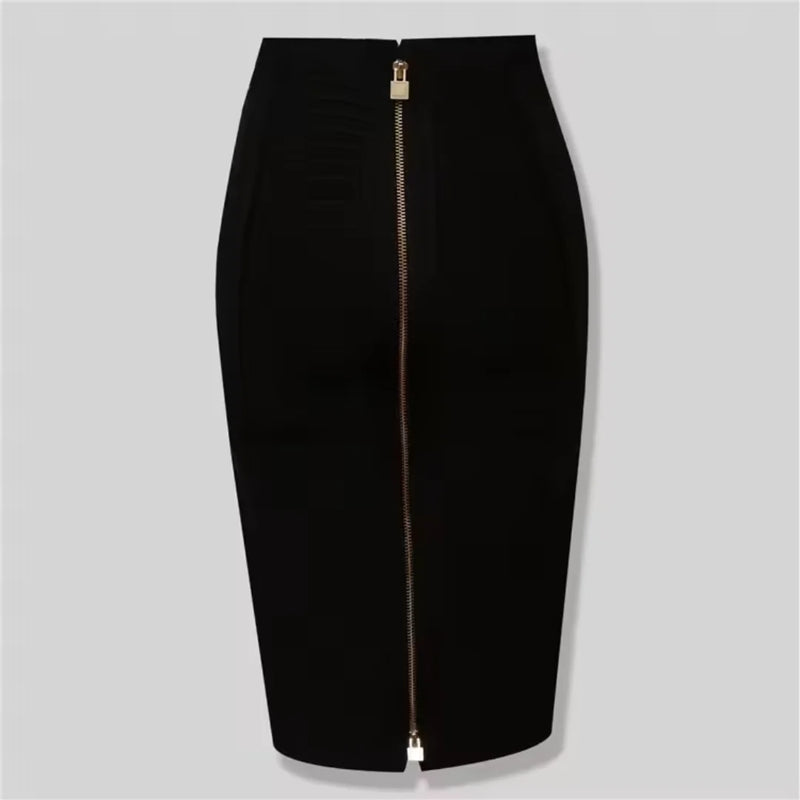 Damen Stylische High-Waist Bandage-Rock