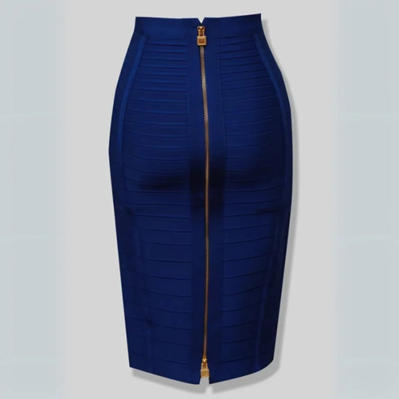 Damen Stylische High-Waist Bandage-Rock