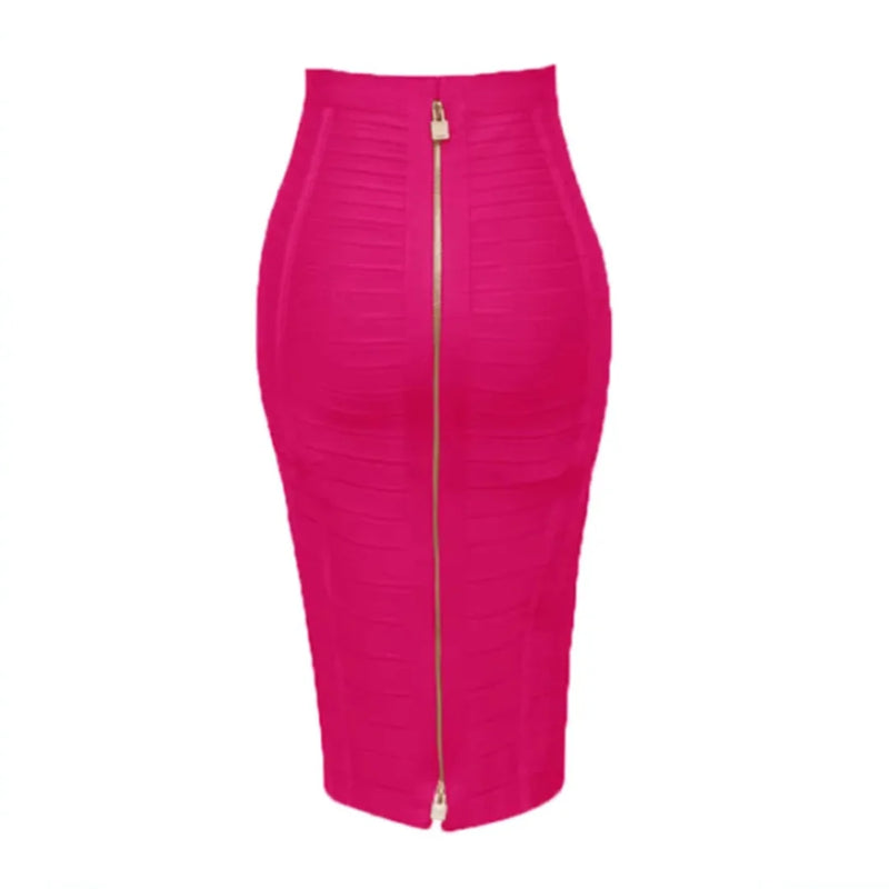 Damen Stylische High-Waist Bandage-Rock