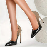 Damen Slip-On Spitz Zehen Stiletto-Absätze