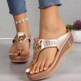 Damen Sommer Keil-Plattform Sandalen