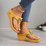 Damen Sommer Keil-Plattform Sandalen