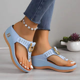 Damen Sommer Keil-Plattform Sandalen