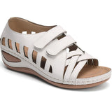 Retro Rundzehen Sandalen mit weiter Passform und orthopädischer Unterstützung