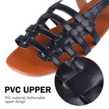 Schnallenriemen Rundzehen Flache Sandalen