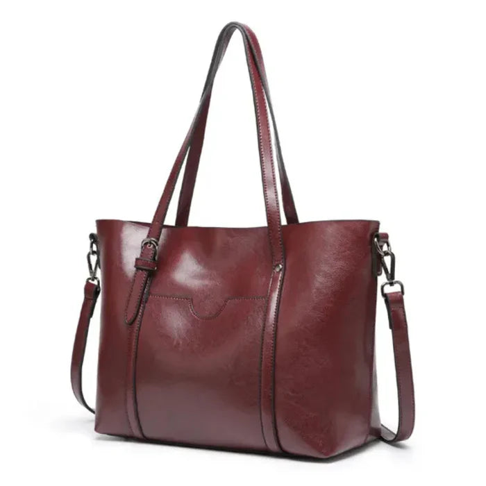 Damen Vintage-Schultertasche aus Leder
