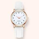 Damen Leuchtende Lederarmband Quarz Uhr