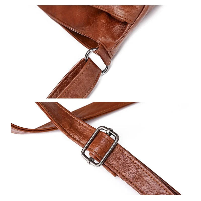 Multifunktionale Lederhandtasche mit großer Kapazität