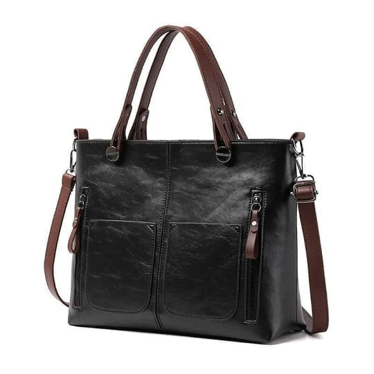 Multifunktionale Damenhandtasche aus echtem Leder