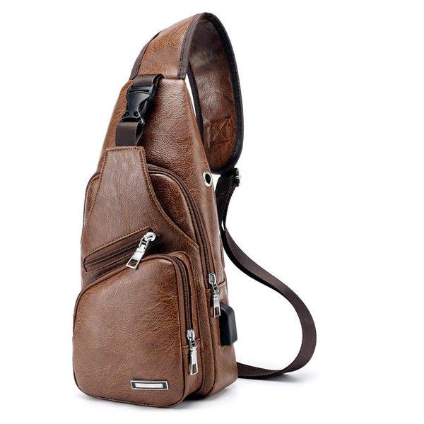 Multifunktionale Leder-Umhängetasche (Crossbody)