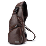 Multifunktionale Leder-Umhängetasche (Crossbody)