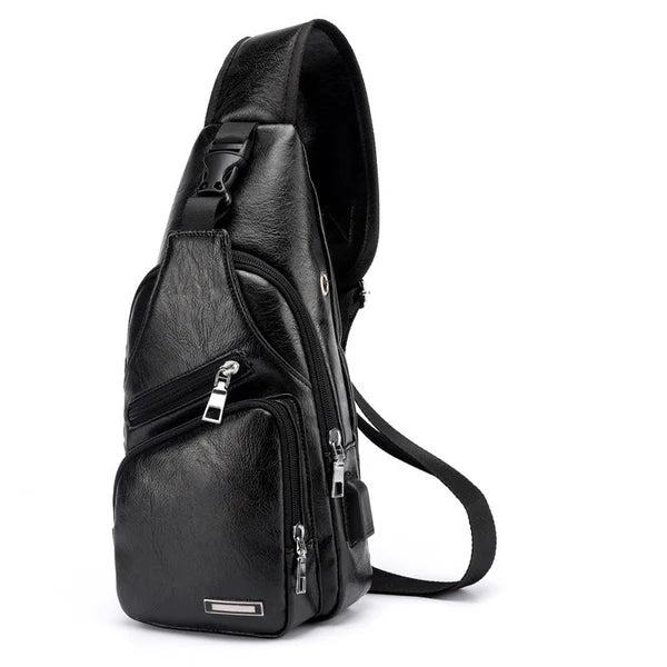 Multifunktionale Leder-Umhängetasche (Crossbody)
